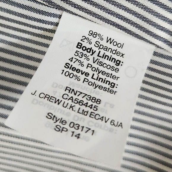 J.Crew Navy Wool Two Button Schoolboy Blazer - Picture 13 of 14